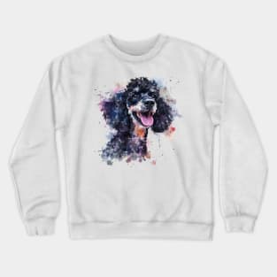 Poodle Pop Art Water Colors for Dog Lovers Crewneck Sweatshirt